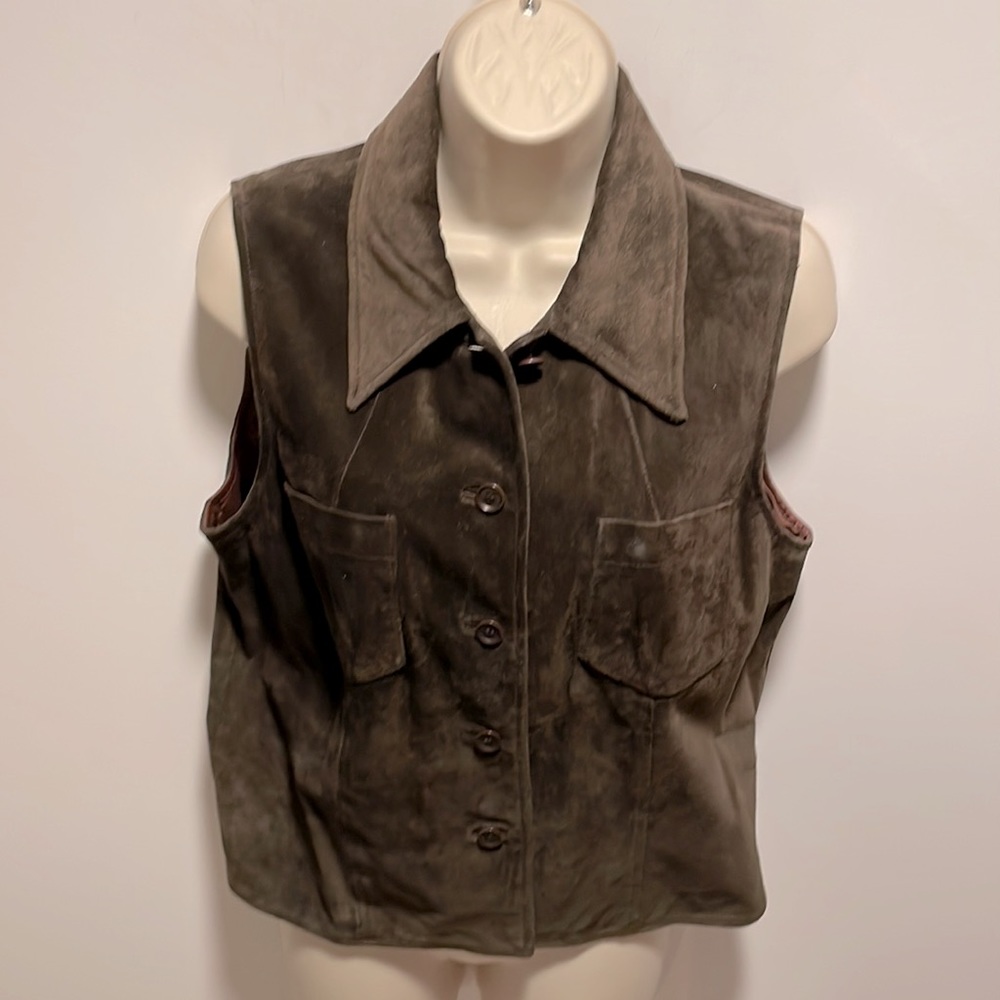 Ann Taylor 100%Leather vest size M
